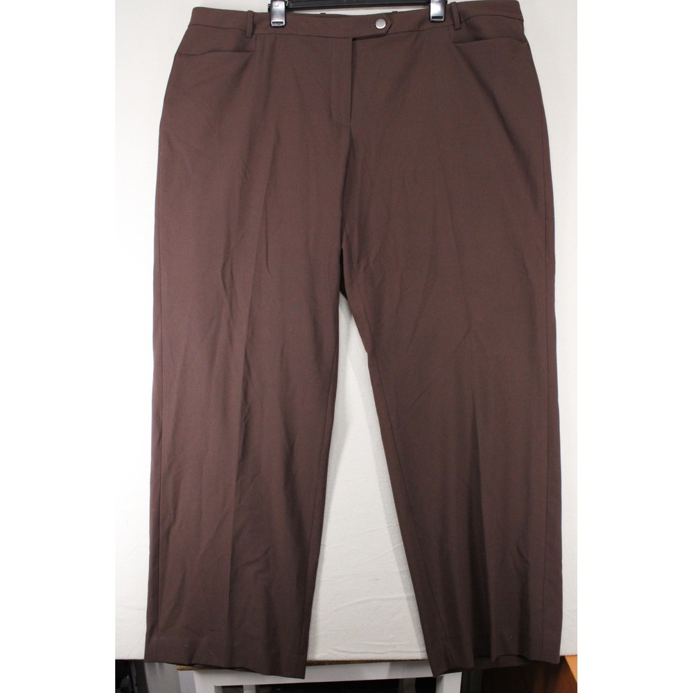 Calvin Klein Dress Pants Womens 20W Brown Modern Fit Career Business
